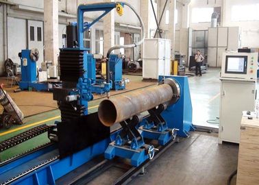 CNC4 เปลวไฟเครื่องตัดหลอดพลาสม่าแรงดันไฟฟ้าที่กำหนดเอง 200-1400mm เส้นผ่าศูนย์กลางท่อ