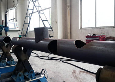 CNC4 เปลวไฟเครื่องตัดหลอดพลาสม่าแรงดันไฟฟ้าที่กำหนดเอง 200-1400mm เส้นผ่าศูนย์กลางท่อ