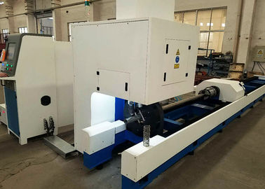 500W ~ 4KW เครื่องตัดท่อ CNC แบบอัตโนมัติความเร็วในการตัดสูง 1070nm Wave