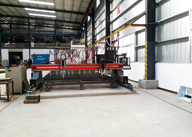 CNC5-4000X14000 Gantry Type เครื่องตัดเปลวไฟและเครื่องพลาสม่าแบบหลายหัว