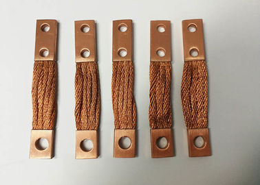ตัวเชื่อมต่อทองแดงแบบยืดหยุ่นถักกำหนดเอง Busbar ทองแดงกระป๋อง CE ISO CCC