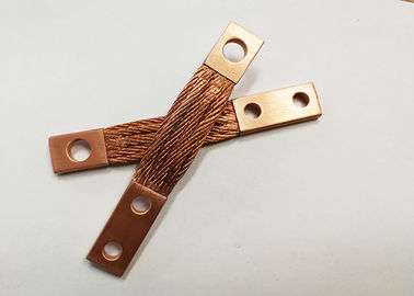 ตัวเชื่อมต่อทองแดงแบบยืดหยุ่นถักกำหนดเอง Busbar ทองแดงกระป๋อง CE ISO CCC